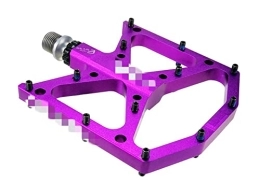ZHANGJIN Spares ZHANGJIN LINGJ SHOP New Ultralight Bicycle Pedals Part Anti-slip CNC Aluminum Body Road MTB Flat Foot Cycling Sealed 3 Bearing Mountain Bike Pedal (Color : Purple)