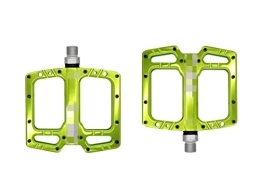 ZHANGJIN Spares ZHANGJIN LINGJ SHOP Ultra-light Mountain Bike Pedal Seal 3 Bearing Polished Hollow Non-slip Flat Feet MTB Bicycle Pedals Riding Equipment Parts (Color : Green)