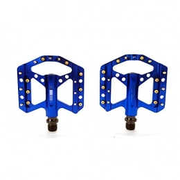 ZHANGQI jiejie store 2021 New Mountain Non-Slip Bike Pedals Fit For Bicycle Flat Alloy Pedals 9/16" 3 Bearings Fit For Road MTB BMX Bikes Parts Accessories (Color : Blue)