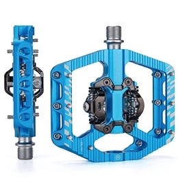 Zhihui Mountain Bike Pedals Non-skid and Durable Bicycle Flat Platform Compatible with Lock Pedal Installation Tool for Road and Mountain