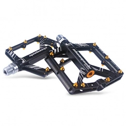 ZHIPENG Spares ZHIPENG Bicycle Pedal, Aluminum Alloy with Sealed Bearing Large Foldable Ultra Light Suitable for Mountain Bike Road Bike - Men And Women, Black