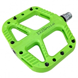 ZHIPENG Spares ZHIPENG Pedal Clipless Pedals Bike Hybrid Pedals Mountain Bike Pedal Nylon Pedal Flat Plate Wide Downhill Pedals for Universal Mountain Bike Road Bike Trekking Bike, Green