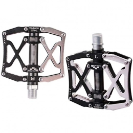 ZHUANYIYI Spares ZHUANYIYI Bike Pedal, 9 / 16 CNC Lightweight Pedals, 3 Sealed Bearings, Chrome Steel Shaft Core, Stud Design Pedals for Mountain Road City Bike (Color : D)