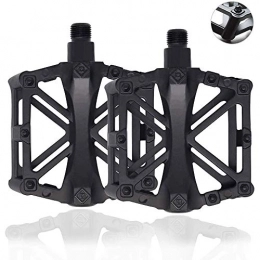 ZHUANYIYI Spares ZHUANYIYI Bike Pedal, Aluminum Alloy Bicycle Riding Equipment Parts, for 9 / 16 MTB / BMX Mountain Road Bike(Black) Bike Accessories (Color : Black)
