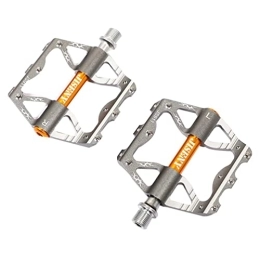 ZhuiKun Bike Pedals Aluminum Alloy Bicycle Pedal Wide Platform Pedal Anti-Slip Durable Sealed Bearing Axle for MTB Mountain Bicycle Road Bike - Grey