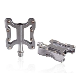 Zidao Mountain Bike Pedal Zidao Bicycle pedals Aluminum CNC Bearing Mountain Bike Pedals Road Pedals With 8 Skid Pins - Light bicycle platform pedals bicycle pedal, Silver