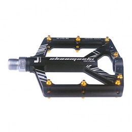 Zjcpow Mountain Bike Pedal Zjcpow Bicycle Cycling Bike Pedals Mountain Bike Pedals 1 Pair Aluminum Alloy Antiskid Durable Bike Pedals Surface For Road BMX MTB Bike 6 Colors (SMS-S1) (Color : Black)