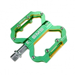 Zjcpow Mountain Bike Pedal Zjcpow Bicycle Cycling Bike Pedals Mountain Bike Pedals 1 Pair Aluminum Alloy Antiskid Durable Bike Pedals Surface For Road BMX MTB Bike 6 Colors (SS331) (Color : Green)