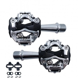 ZJQQ Spares ZJQQ Clipless Road Bike Pedals, Mountain Bikes Pedal, MTB Ultralight Bicycle Parts Pedal, Double-sided Cassette Structure, Steel & Aluminum, for Professional Amateur Men Cycling, Black