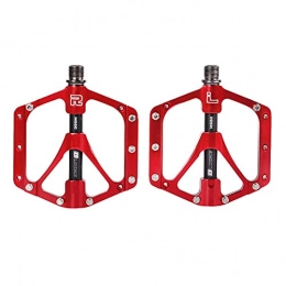zjyfyfyf Mountain Bike Pedal zjyfyfyf Bicycle Cycling Bike Pedals 9 / 16 Inch With Sealed Anti-Slip Durable For Universal BMX Mountain Bike Road Bike Trekking Bike (Color : Red)