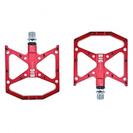 zjyfyfyf Mountain Bike Pedal zjyfyfyf Bicycle Pedals Mountain Cycling Bike Pedals Aluminum Anti-Slip Durable Sealed Bearing Axle for Mountain Bike Road Bicycle 2 Pcs (Color : Red)
