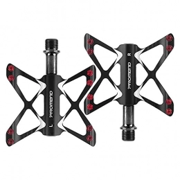 zjyfyfyf Spares zjyfyfyf Bike Pedals 9 / 16" Metal Bicycle Pedals Sealed Bearing Aluminum Alloy Mountain Bike Pedals Flat (Color : Black)