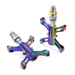 zjyfyfyf Spares zjyfyfyf Bike Pedals Mountain Road Machined Aluminum Alloy MTB Cycling Cycle Platform Pedal (Color : Multi-colored)
