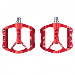zjyfyfyf Mountain Bike Pedal zjyfyfyf Mountain Bike Pedals Bike Pedals Durable Road Bike Pedals Durable and Anti-skid Bike Pedals Wide Platform Pedals for 9 / 16” Mountain Bike (Color : Red)