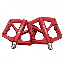 zjyfyfyf Mountain Bike Pedal zjyfyfyf Mountain Bike Pedals MTB Pedals Road Bike Pedals Aluminum Alloy Spindle 9 / 16 Inch with Sealed Bearing Anti-skid and Stable Mountain Bike (Color : Red)