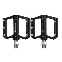 zjyfyfyf Mountain Bike Pedal zjyfyfyf MTB Bike Platform Pedals 9 / 16 inch Wide Plus Aluminium Alloy Flat Cycling Pedals Sealed Bearing Axle for Mountain BMX Road Accessories Bicycles with Metal Texture