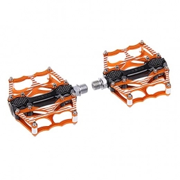 zjyfyfyf Spares zjyfyfyf Road Bike Pedals Mountain Bike Pedals Spindle 9 / 16 Inch with Sealed Bearing Anti-skid and Stable Mountain Bike Flat Pedals (Color : Orange)