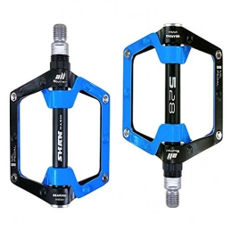 ZKDY Spares ZKDY Universal Mountain Bike Pedals Anti-Slip Aluminum Alloy Road Bike Pedals Big Foot Flat Pedal Mtb Bmx Folding Bicycle Accessories-Blue