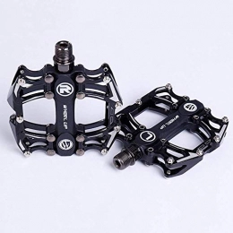 ZMHVOL Spares ZMHVOL Outdoor sport 1Pair Bicycle pedal aluminum alloy bearing mountain pedal non-slip pedal accessories YUANQI ( Color : Black )