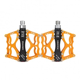 ZSDFW Spares ZSDFW 2PCS Bike Pedals Aluminum Mountain Bike Pedals Waterproof Dust-Proof Non-Slip Bicycle Pedals for Mountain Bike BMX MTB Road Bicycle, Gold