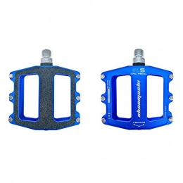 ZSN Spares ZSN Bicycle Pedal Aluminum Alloy Mountain Bike Pedal Palin Rotary Bearing Double Anti-skid Pedal, Blue