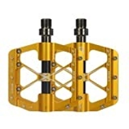 ZWHQ Spares ZWHQ Bike Pedals Mountain Cycling Pedal Bike Bicycle Plastic and Steel Cleat Bike Part Pedals Sealed Bearing Pedals Anti-Slip Pedals (Color : Yellow, Size : 11.6x9.3x1.7cm)