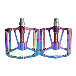 ZXPYN Spares ZXPYN Bicycle Pedal Mountain Bike Aluminum Alloy Pedal Ultra-Light Road Bike Bearing Aluminum Alloy Pedal For MTB And Other Bicycles Riding Accessories (Colorful)