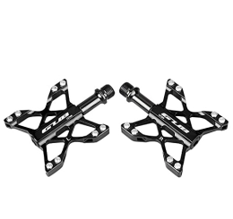 ZYLEDW Spares ZYLEDW 6 Bearings Mountain Bike Pedals Mountain Road In-Mold CNC Machined Aluminum Alloy MTB Cycling Cycle Platform Pedal-Black