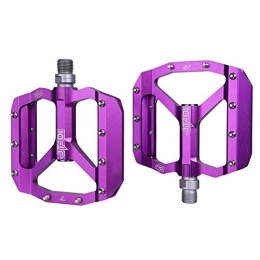 ZYLEDW Mountain Bike Pedal ZYLEDW MTB Road Bike Ultralight Bicycle Pedals Mountain CNC AL Alloy Hollow Anti-slip Bearings Bicycle Pedals Cycling Part-purple
