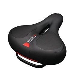 ShoppyCharms Spares 1PC Road Bike Saddle Rainproof Memory Sponge MTB Saddle PU Surface Soft Shockproof Seat Reflective Bicycle Saddle Seat With Handle (Color : Red)