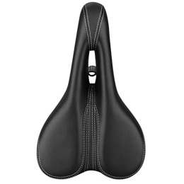 2022 Comfort Bike Seat Comfortable Gel Bicycle Saddle Replacement Soft Padded with Absorbing Waterproof for MTB Mountain Bike Road Bike Exercise Bike Men Women and Ladies Comfy Cup (Black, One Size)