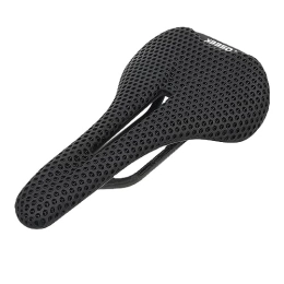 ALEFCO Spares 3D Printed Bicycle Saddle Carbon Fiber Lightweight Hollow Bike Seat Cushion Seat Comfortable Breathable MTB Road Bike Cycling Seat Parts Bicycles Saddle for Mountain Road Bikes