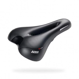 AARON Mountain Bike Seat AARON - Trekking Bike Saddle with Gel Padding - Shock-absorbing, Ergonomic and Comfortable - For Men and Women - Saddle for E-bike, Trekking Bike, Mountain Bike, Touring Bike and many more - Black