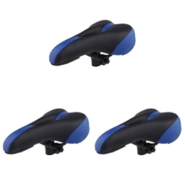 ABOOFAN Spares ABOOFAN 3 pcs Comfortable Bike Saddle Breathable Mesoporous Bike Seat Cushion Absorbent Mountain Bike Saddle Supplementary Angle Saddle Cycling Accessories for Bike (Black Blue Color)