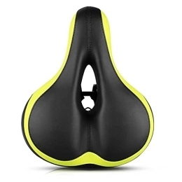 Pokem&Hent Mountain Bike Seat Absorption Hollow Bicycle Saddle Mountain Bike Breathable And Rainproof Riding Accessories Black And Green