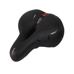 ACEACE Mountain Bike Seat ACEACE Breathable Bike Saddle Big Butt Cushion Leather Surface Seat Mountain Bicycle Shock Absorbing Hollow Cushion Bicycle Accessories (Color : Cushion Ball Red)