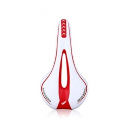 ACEACE Mountain Bike Seat ACEACE Silicone Gel Extra Soft Bicycle MTB Saddle Cushion Bicycle Hollow Saddle Cycling Road Mountain Bike Seat Bicycle Accessories (Color : White Red)