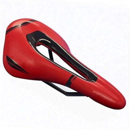 Aczzcc Spares Aczzcc Bike Saddle Mountain Bike Seat Breathable Comfortable Pad with Central Relief Zone And Ergonomics Design Fit for Road Bike And Mountain Bike, Red