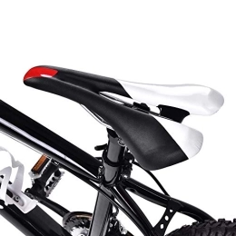 Agatige Spares Agatige Bike Seat, Waterproof Bicycle Saddle for Men & Women, Comfortable PU Leather Bicycle Cycling Seat Mountain Road Bike Seat Cushion (BLACK+WHITE)