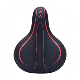 Aiyrchin Spares Aiyrchin Oversized Bike Seat Soft Bike Cushion Seat Waterproof Leather Bicycle Seat With Extra Padded Memory Foam - Bicycle Seat For Mountain Bikes Red