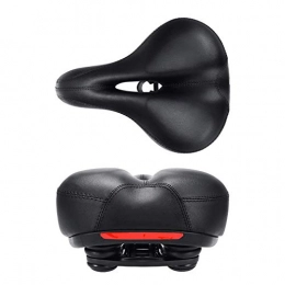 ALGWXQ-seat cushions Mountain Bike Seat ALGWXQ Bicycle Seat Cushion Spherical Shock Absorption Shock Absorption Decompression Hollow Design Mountain Bike Thickening Reflective Strip Breathable (color : Black, Size : 20x26cm)