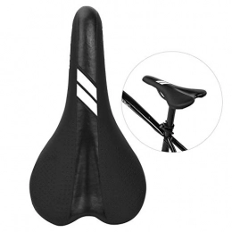 Alomejor Spares Alomejor Bike Saddle Shockproof Bicycle Seatpost of PU Leather Bike Chair Pad Protector for Road Mountain Bike(Black&White)