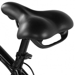 Alomejor Spares Alomejor Bike Seat PU Leather Bicycle Saddle Ergonomic Shock Absorbing Mountain Bicycle Saddle Seat Thick & Soft Bike Cushion (black)