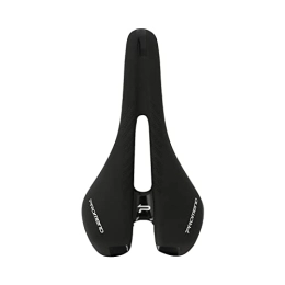 AMEPRO Mountain Bike Seat AMEPRO Bicycle Seat MTB Mountain Road Bike Saddles Soft PU Leather Hollow Breathable Comfortable Bicycle Cushion Cycling Parts bicycle saddle (Color : Black)