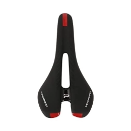 AMEPRO Spares AMEPRO Bicycle Seat MTB Mountain Road Bike Saddles Soft PU Leather Hollow Breathable Comfortable Bicycle Cushion Cycling Parts bicycle saddle (Color : Red)