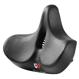 Amosfun Spares Amosfun Bike Seat Large Bicycle Seat Cushion Comfortable Exercise Bicycle Saddle Breathable Anti- Slip PU Cycling Chair Pad for Mountain Bike MTB Road Bicycle Accessories Black