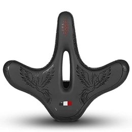 AOZAX Mountain Bike Seat AOZAX Bicycle saddle Hollow Bicycle Seat Cushion Breathable Large Mountain Bike Saddles Comfortable MTB Bicycle Seat Comfortable and stable (Color : Black)
