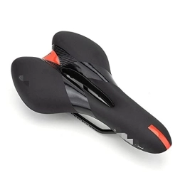 AOZAX Mountain Bike Seat AOZAX Bicycle saddle Mountain Bike Saddle Memory Foam Cushion Seat Breathable Soft and Comfortable Cushion Bicycle Seat Comfortable and stable (Color : Black Red-567)