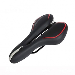 ASQWDC Mountain Bike Seat ASQWDC Bike Saddle, Silicone Material Mountain Bike Seat Breathable Comfortable Cycling Cushion Ergonomics Design Fit for Mountain Bike, Red