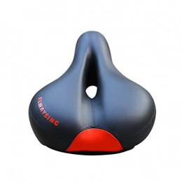 ASQWDC Mountain Bike Seat ASQWDC Silicone Filling Bike Saddle, Mountain Bicycle Saddle Breathable Cycling Cushion Ergonomics Design Fit for Mountain Bike Saddle, Blackred